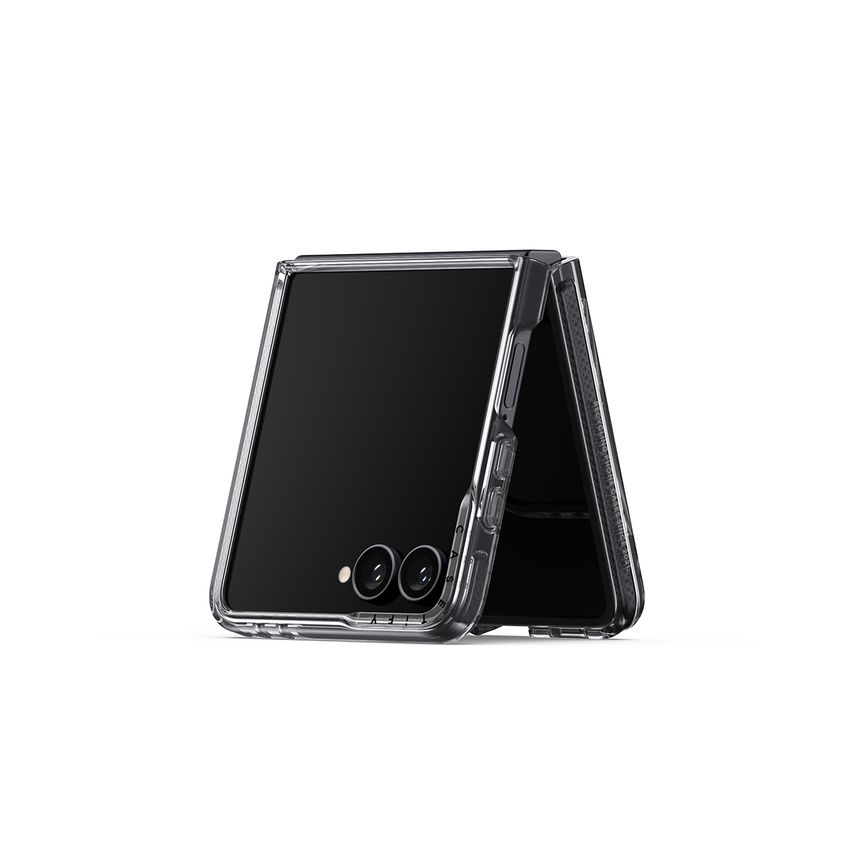 Clear Magnetic Galaxy Z Flip7 Case - Moon Caravan Toile by Phannapast