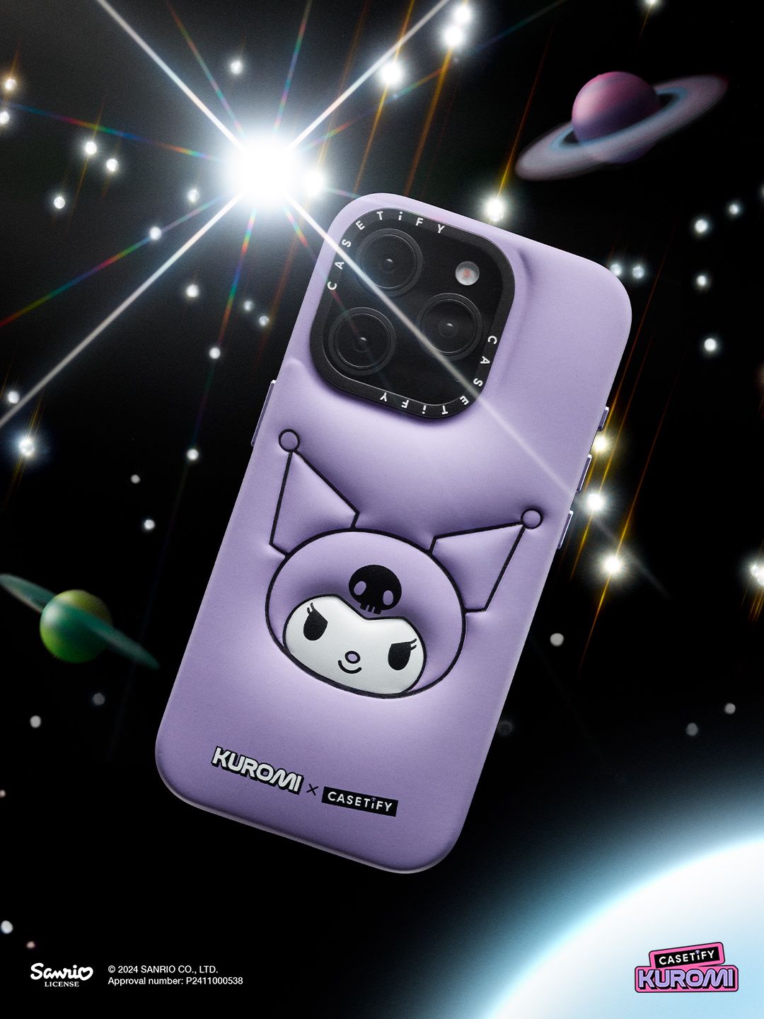 Kuromi Puffy Phone Case - iPhone 16 Pro