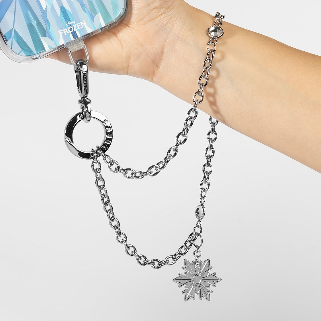 Frozen Metal Rhinestone Cross-body Strap