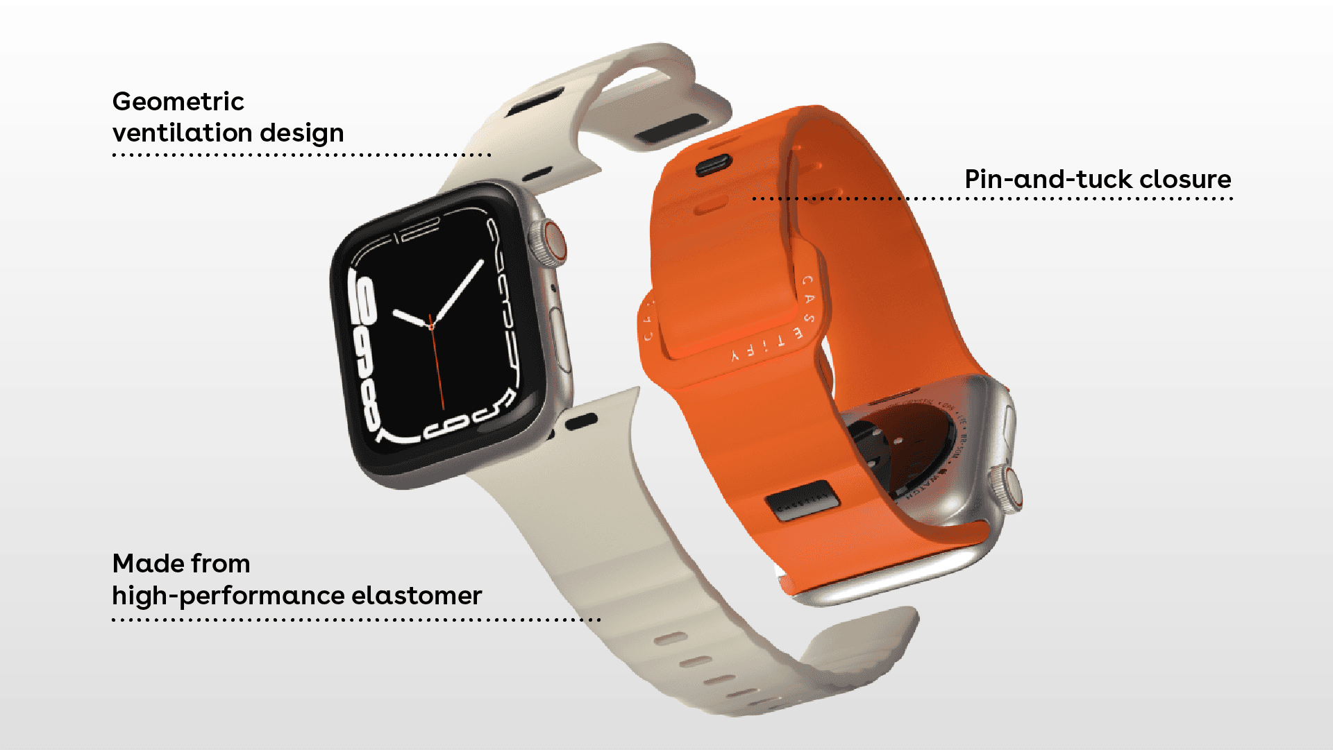 Casetify รุ่น Bounce Band - สายนาฬิกา Apple Watch Series 10 (46mm) - สี Black 10 Casetify รุ่น Bounce Band - สายนาฬิกา Apple Watch Series 10 (46mm) - สี Black