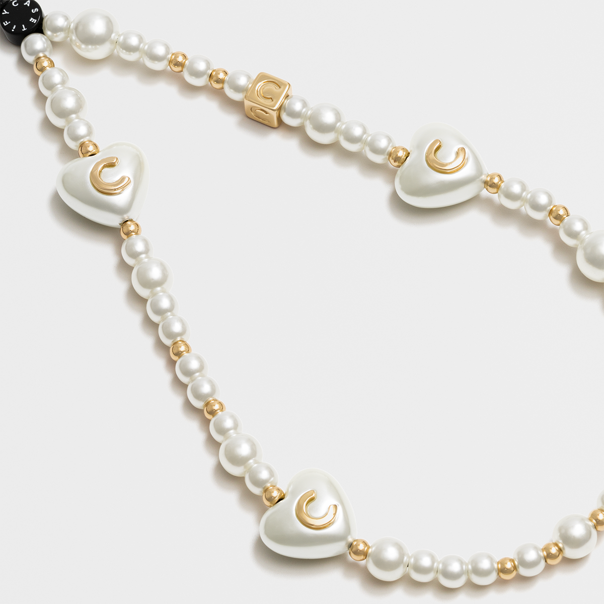 Pearl Phone Charm - Pearly Heart