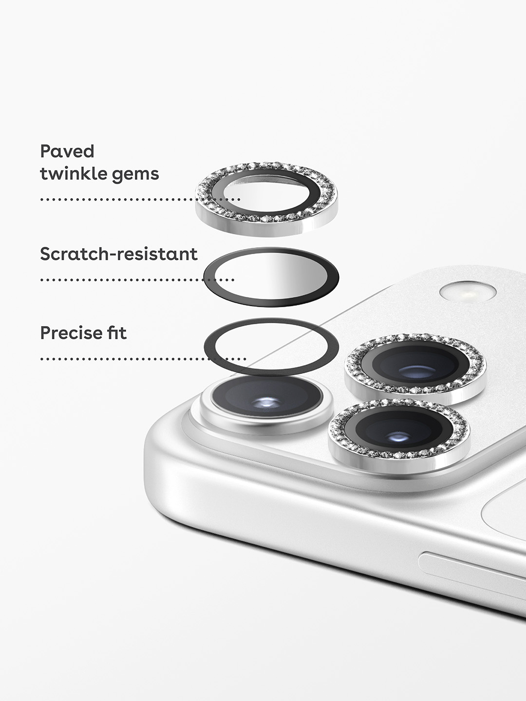 Camera Lens Gem - Soft Blue