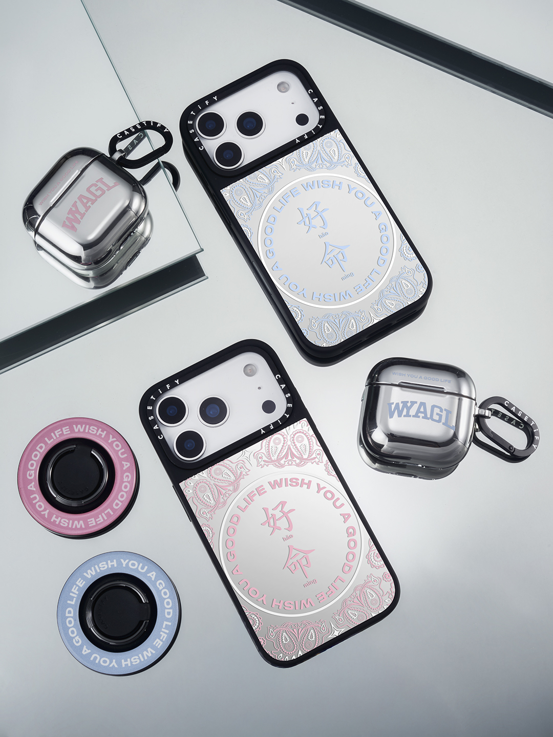 WYAGL Metallic Logo Case