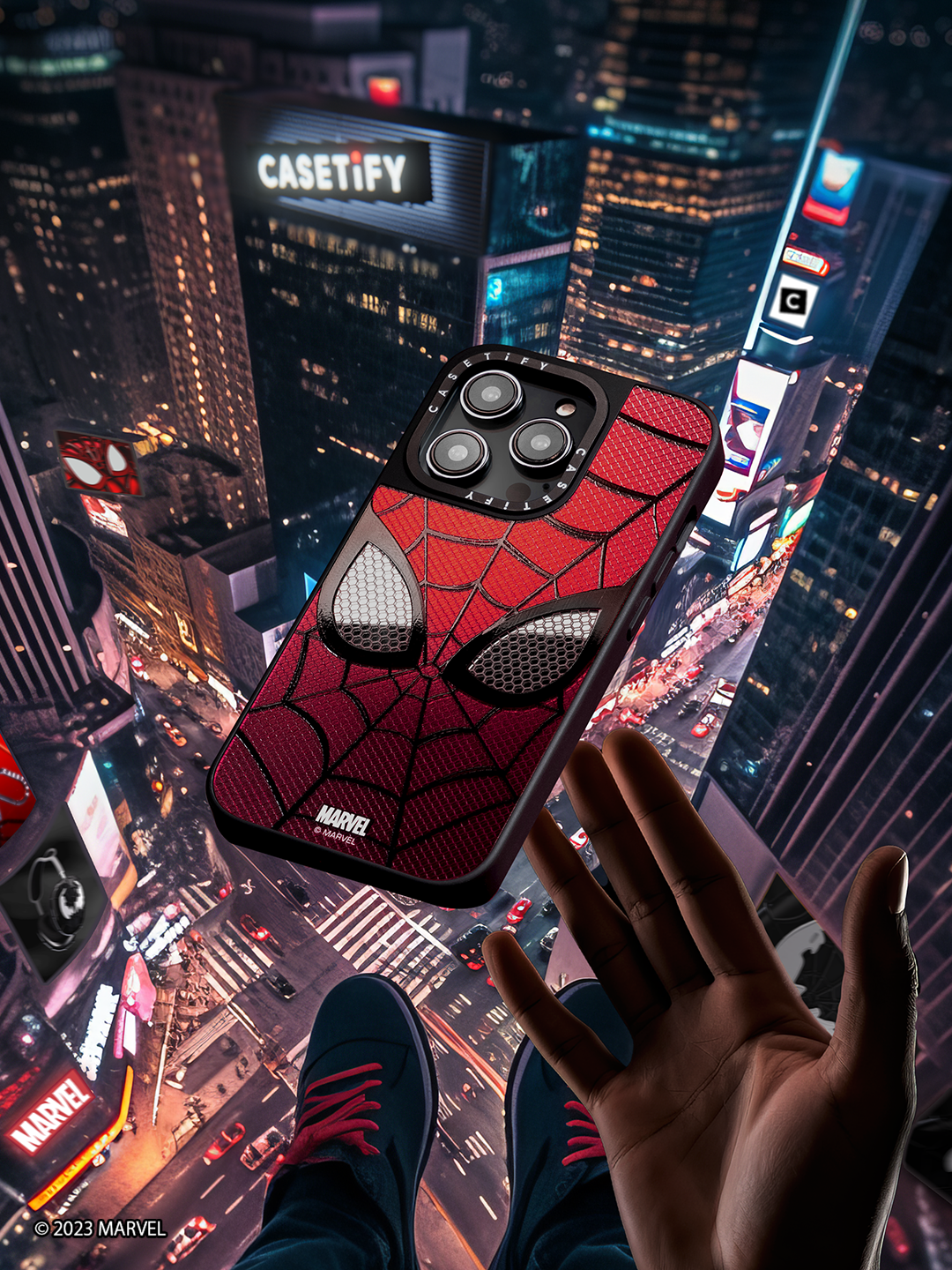 Impact Ring Stand iPhone 17 Case MagSafe Compatible - Spider-Man Mask Case