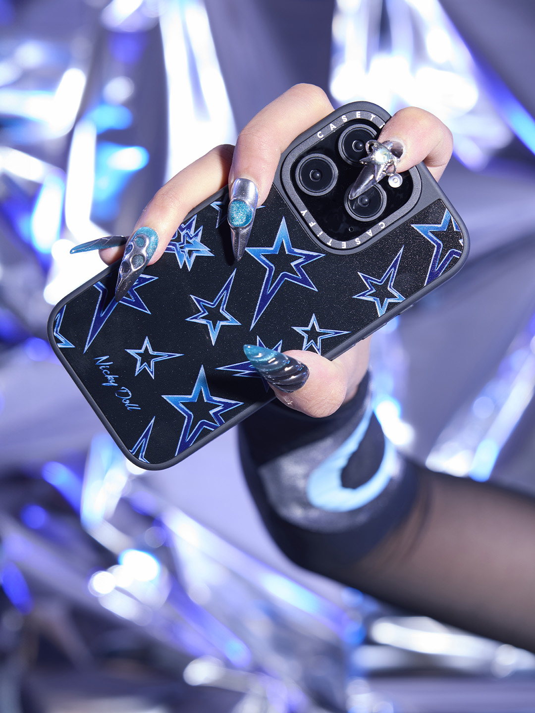 Mirror iPhone 16 Pro Max Case MagSafe Compatible - Nicky Stars Shiny