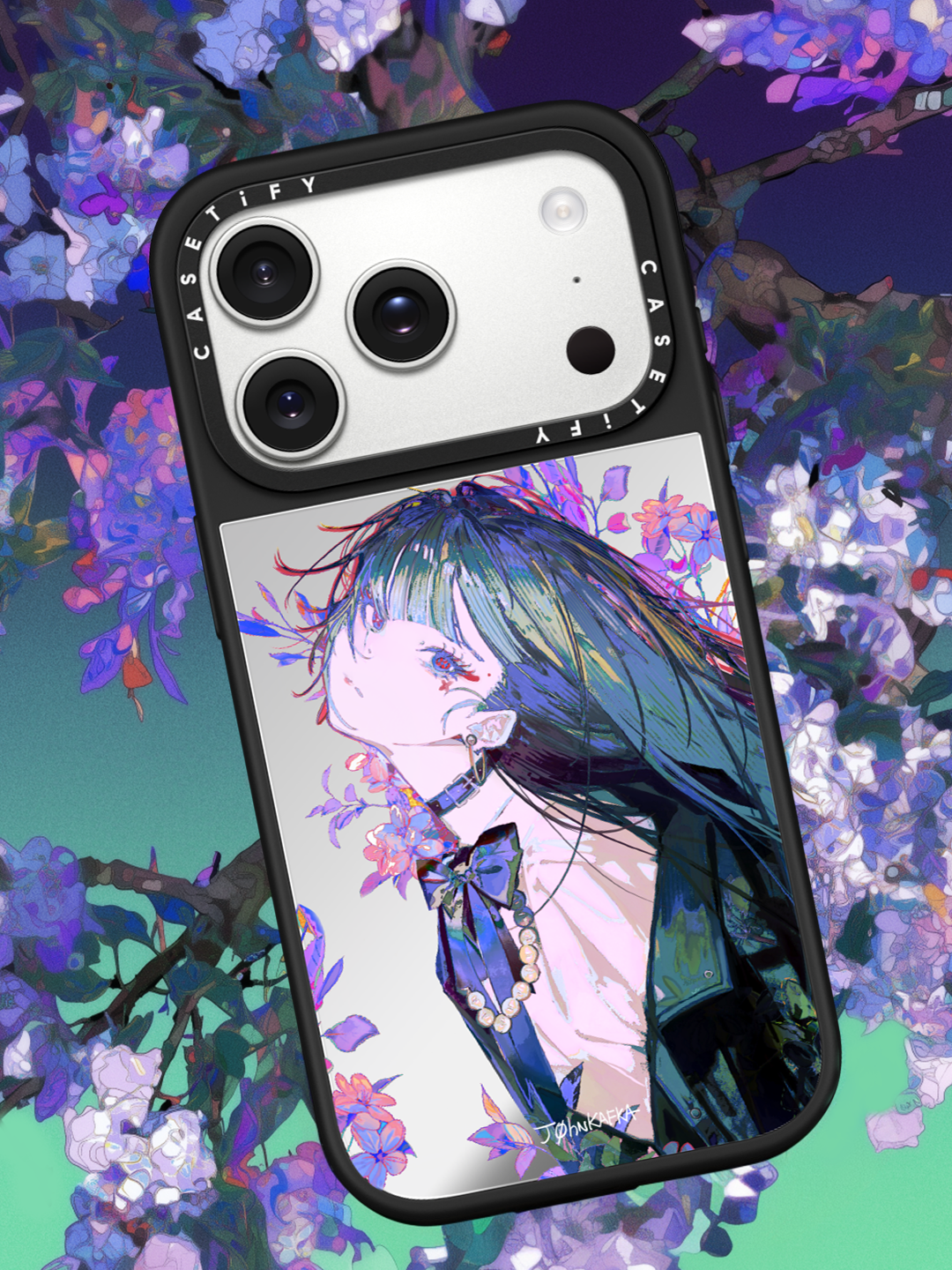 Mirror iPhone 17 Pro Max Case MagSafe Compatible - Fading Bloom