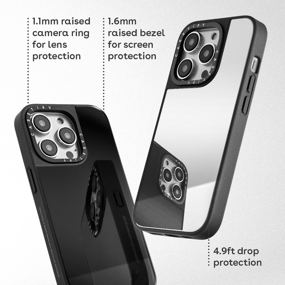 Mirror iPhone 14 Plus Case MagSafe Compatible - Black Kingsnake