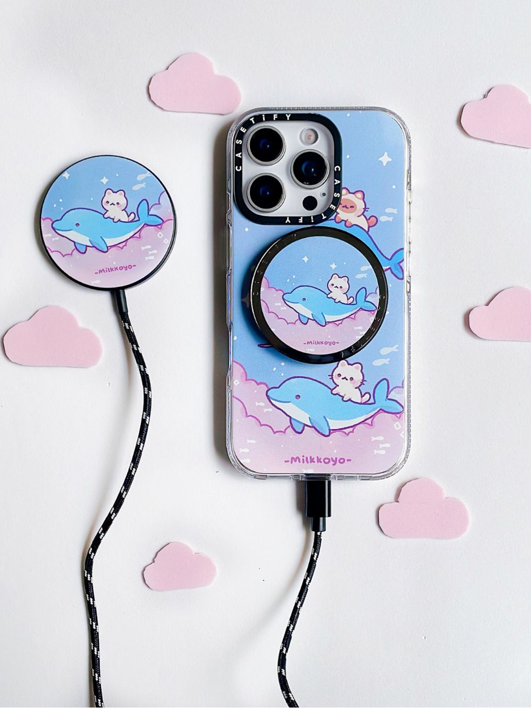 Impact iPhone 16 Pro Max Case MagSafe Compatible - Cloud Kitties Phone Case