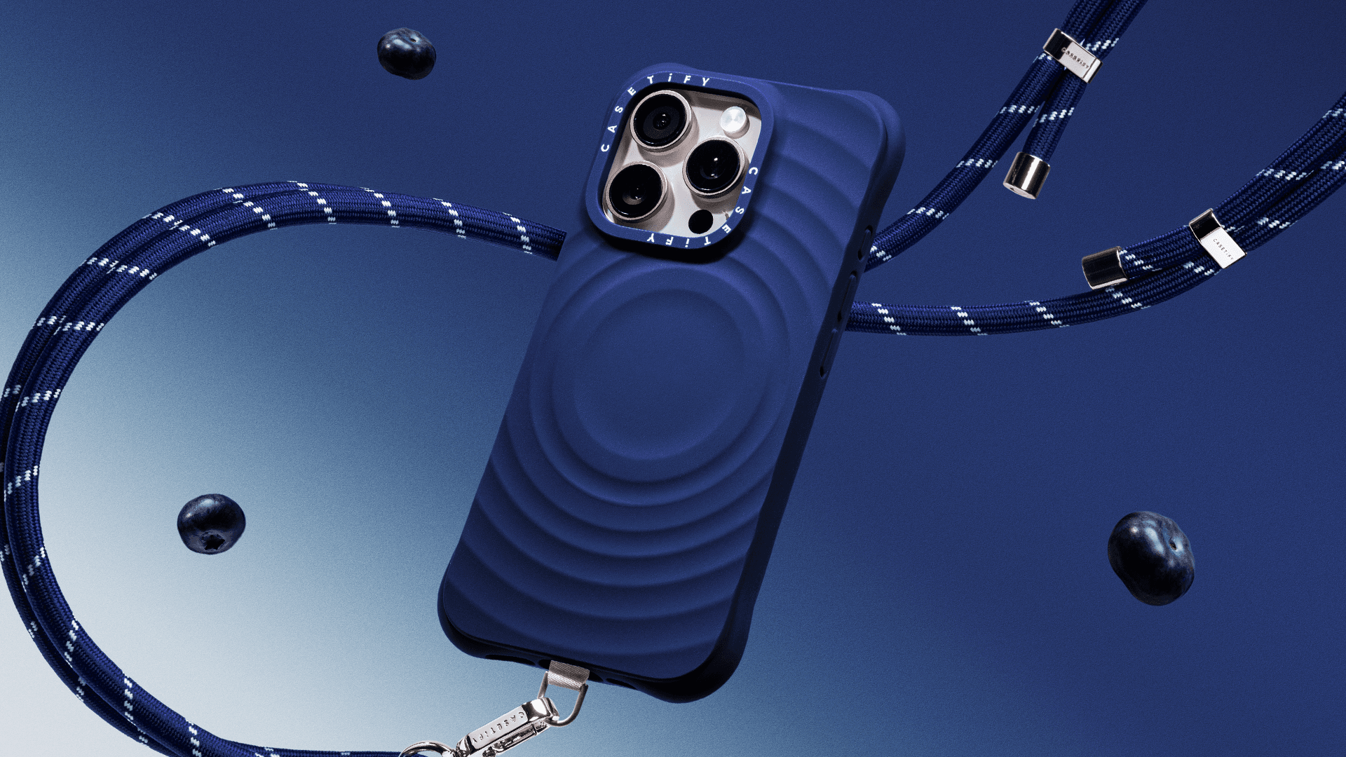 Casetify รุ่น Ripple Case - เคส iPhone 16 Pro - สี Navy Blue