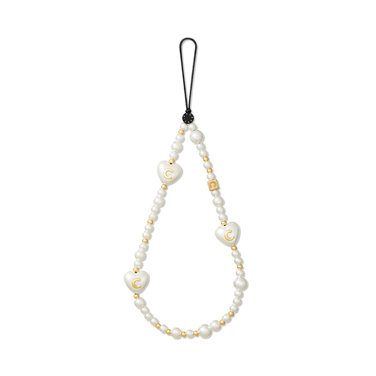 Pearl Phone Charm - Pearly Heart