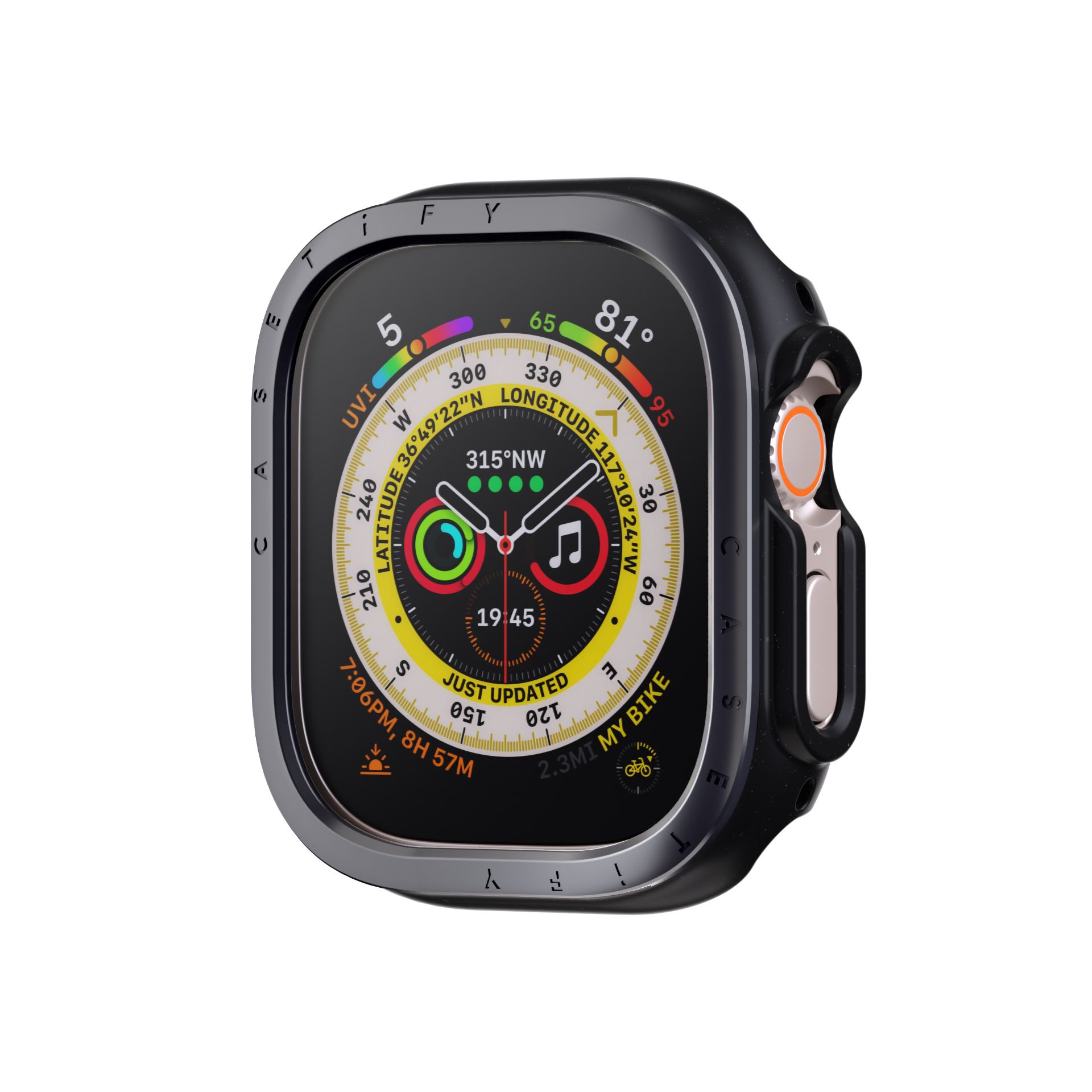 Metallic Impact Case with Screen Protector - Black