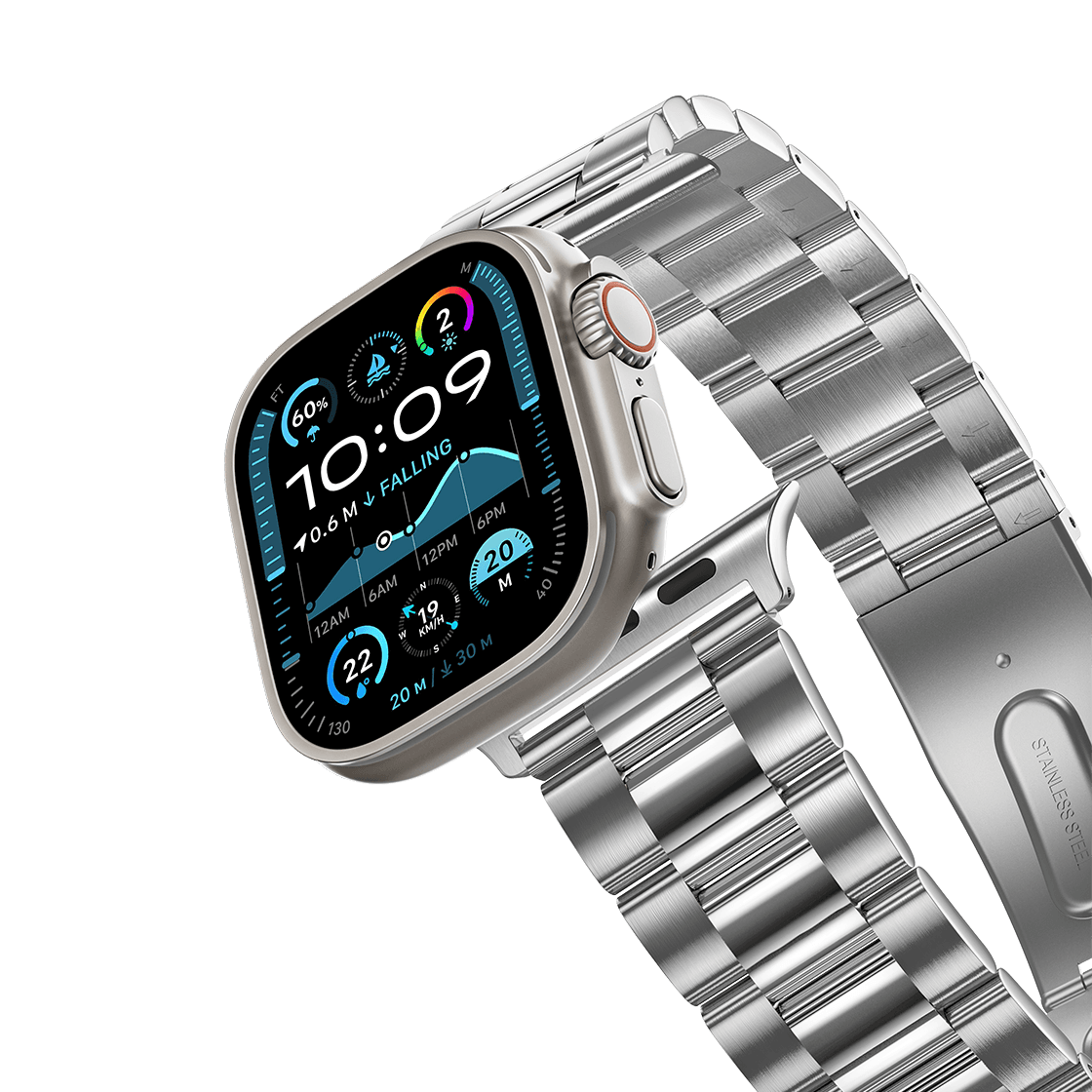 Stainless Steel 3-Link Band - Stainless Steel 3-Link Band - Silver