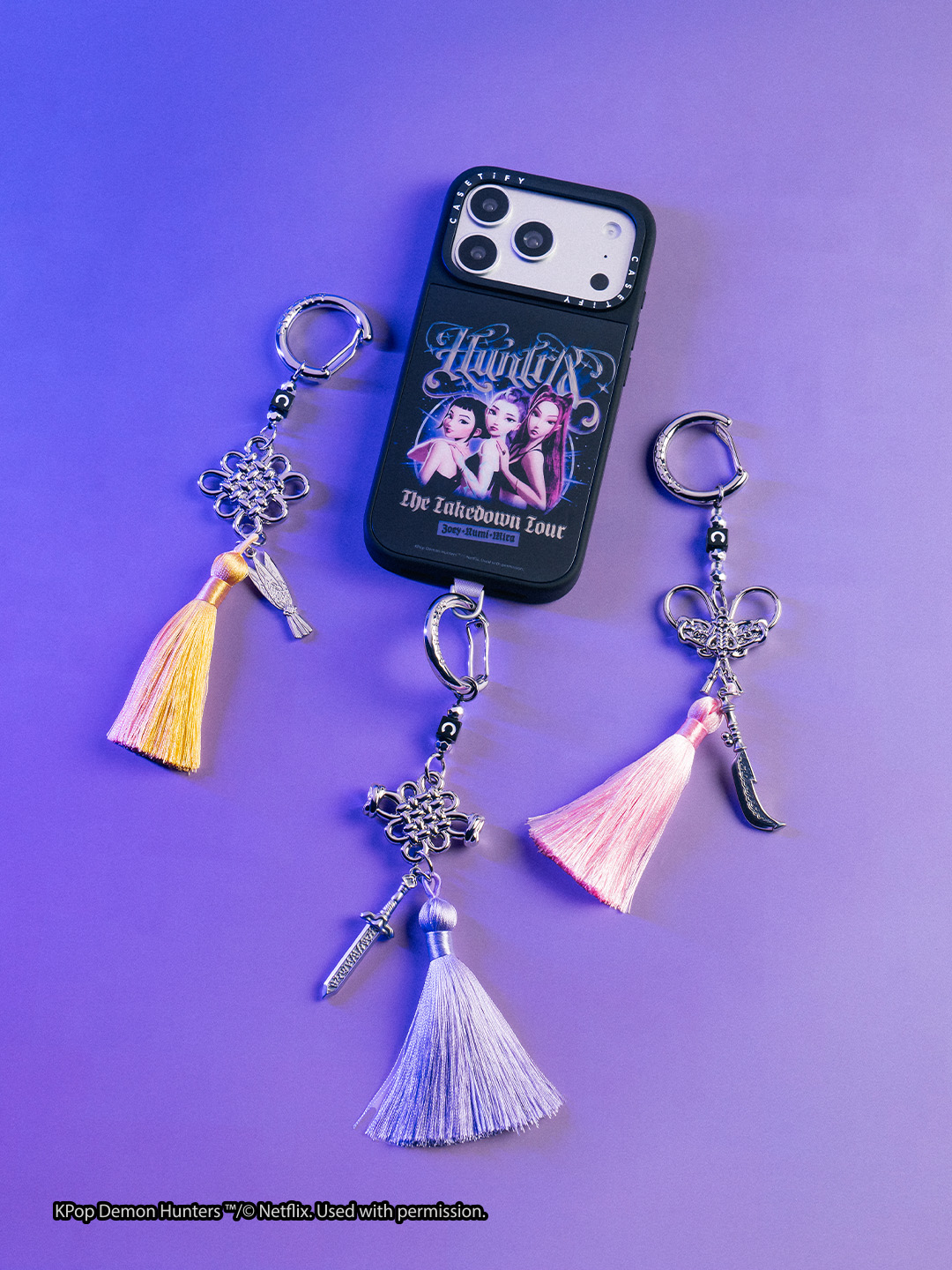 Chrome Knot Bag Charm