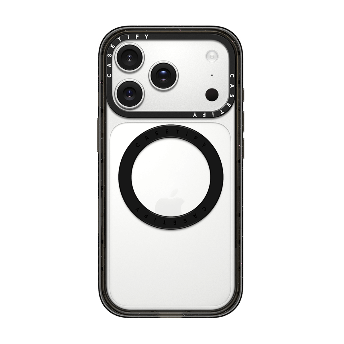 CASETiFY Snappy Magnetic Ring on a clear case