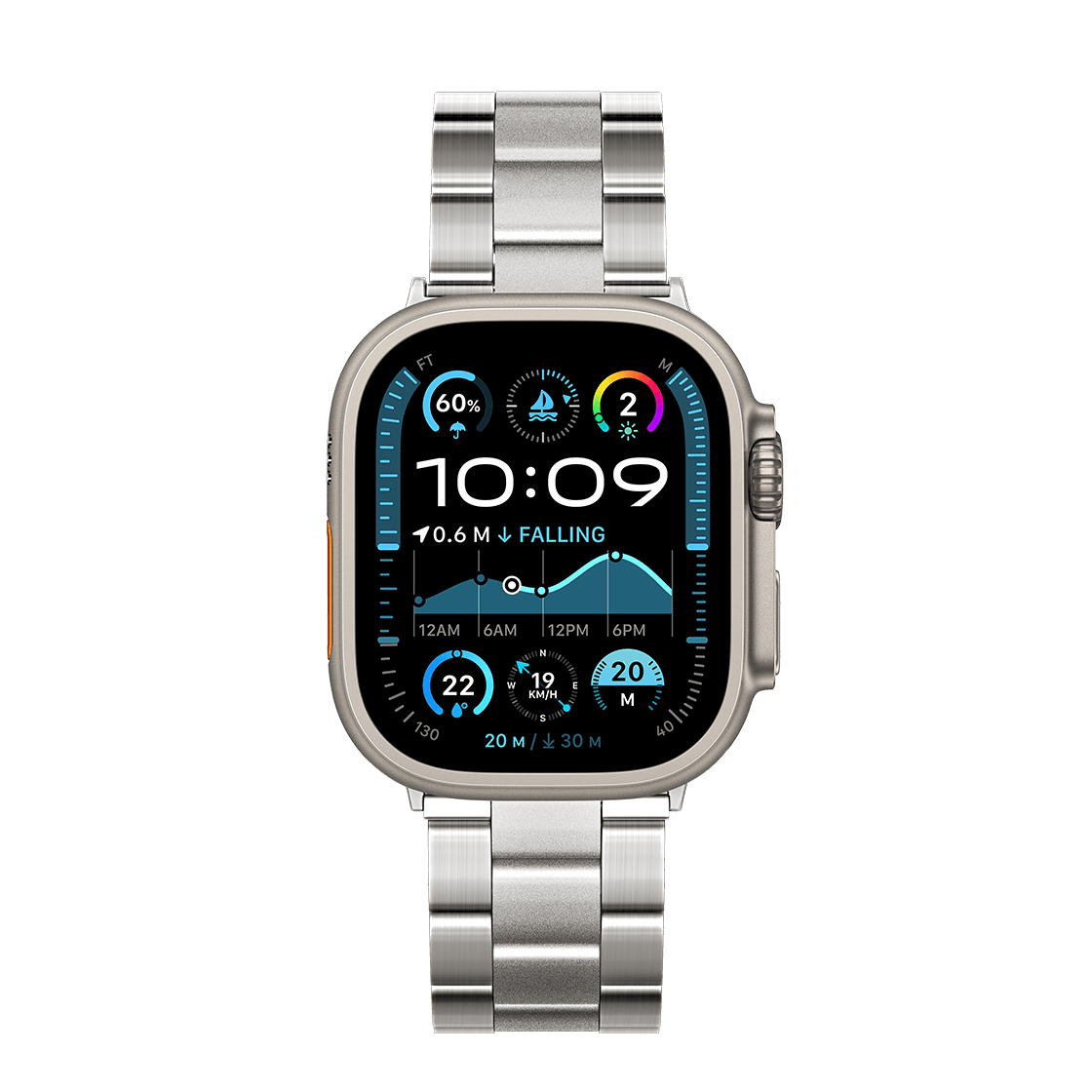 Titanium 3-Link Band - Titanium 3-Link Band - Natural Titanium