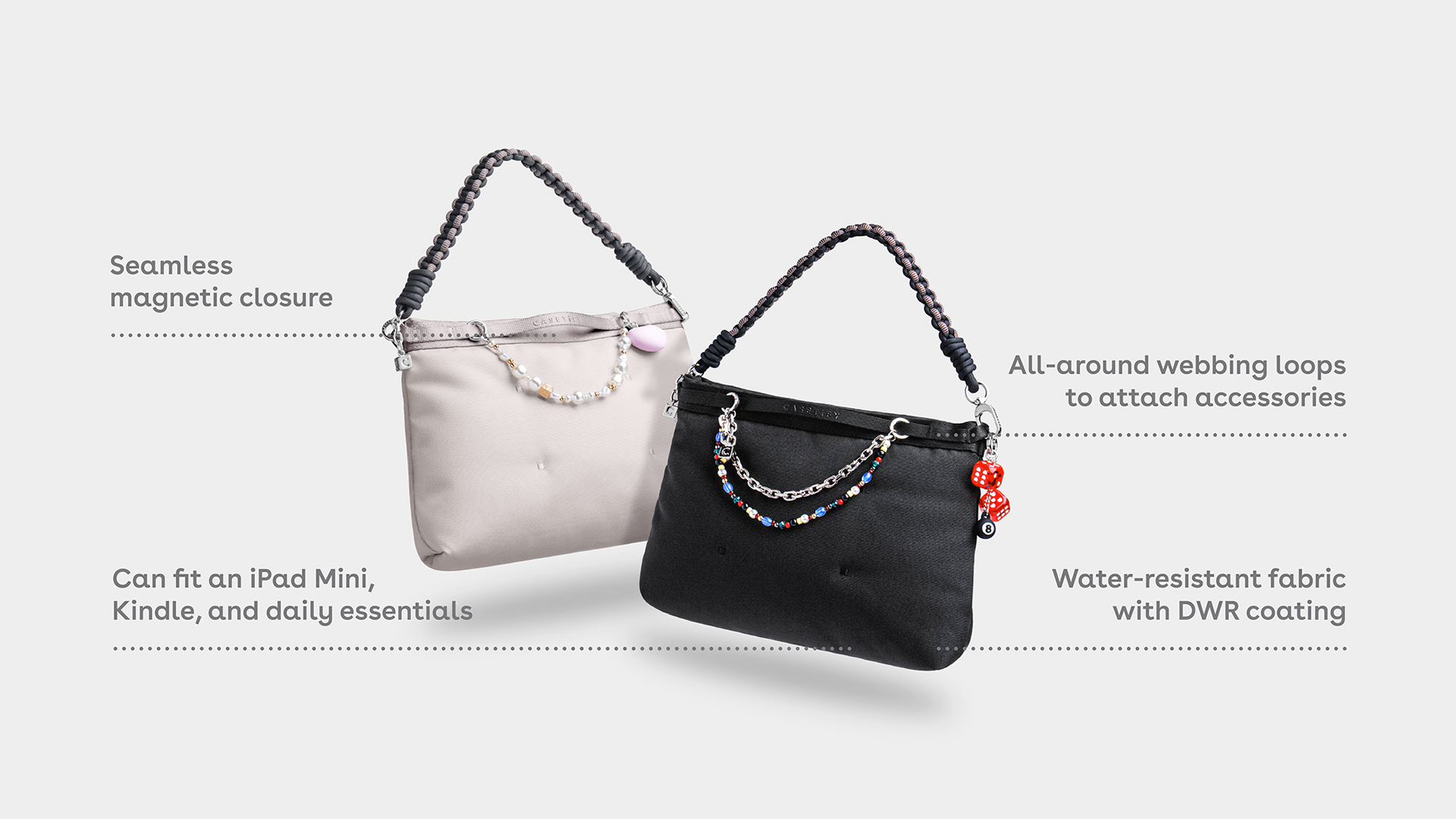 Casetify รุ่น Pillow Pouch - กระเป๋า - สี Black