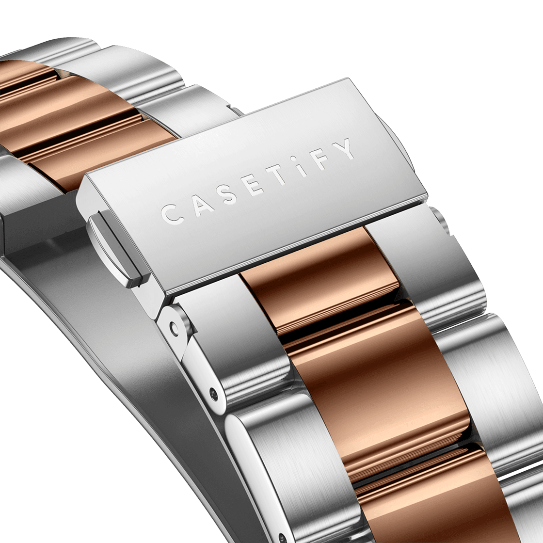 Stainless Steel 3-Link Band - Yellow Gold/Silver
