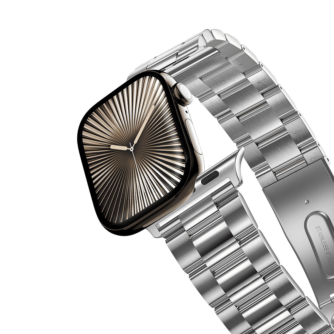 Stainless Steel 3-Link Band - Silver