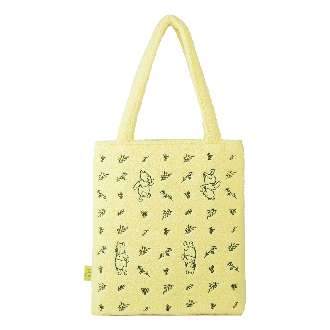 Winnie the Pooh Tossed Floral Teddy Tote Bag