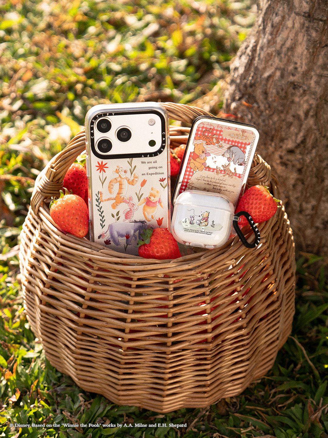 Impact Band - Winnie The Pooh Embroidered Floral Pattern Watch Band