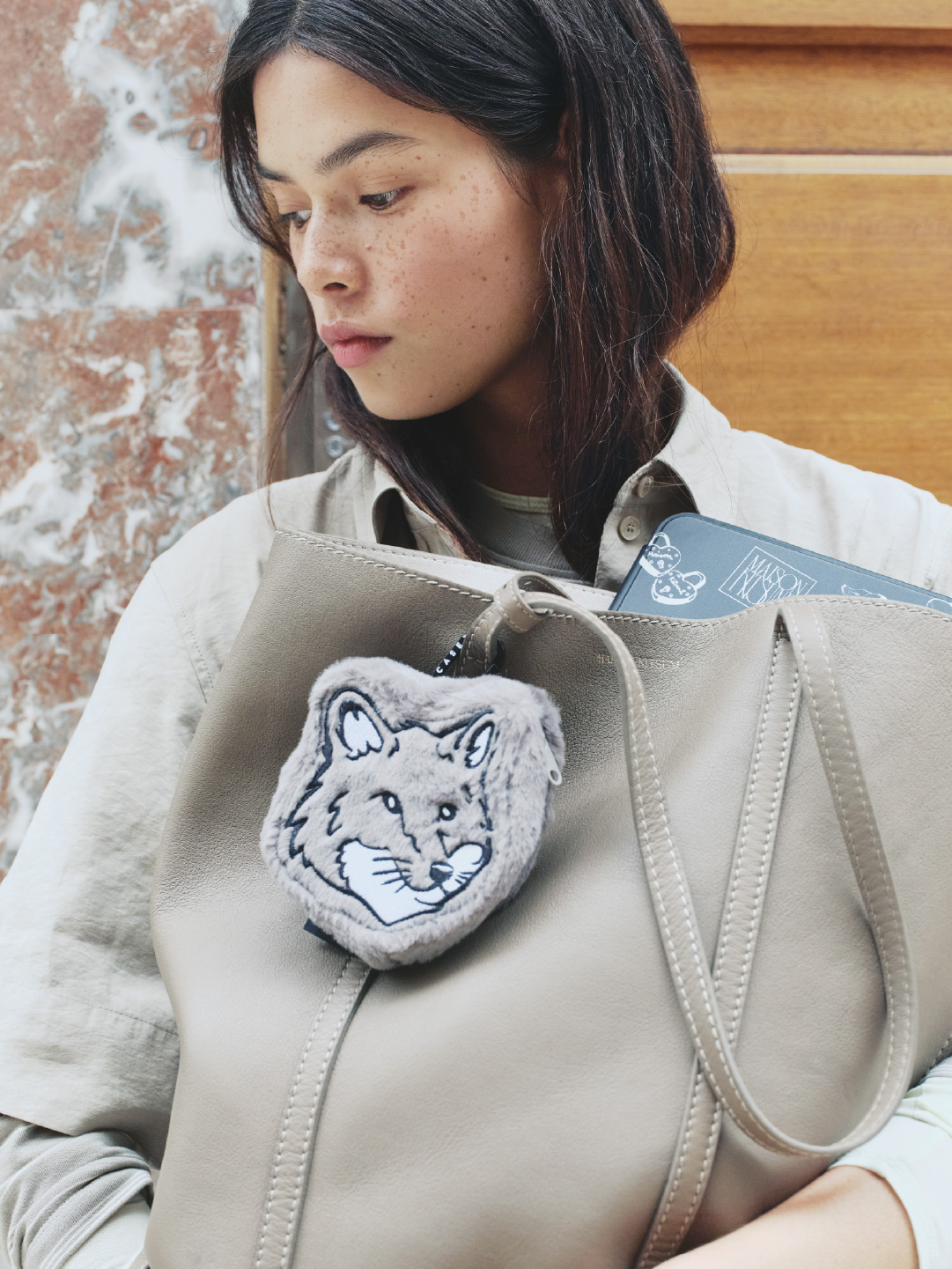Maison Kitsuné Earbuds Plush Pouch 