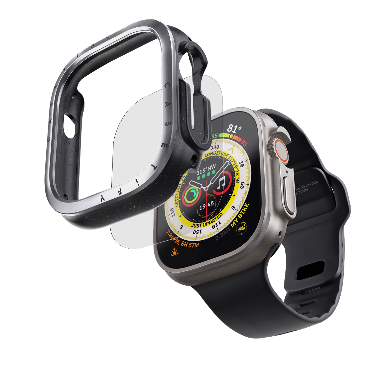 Apple Watch Metallic Impact Apple Watch Ultra 3 (49mm) Case - Metallic Impact Case with Screen Protector - Orange