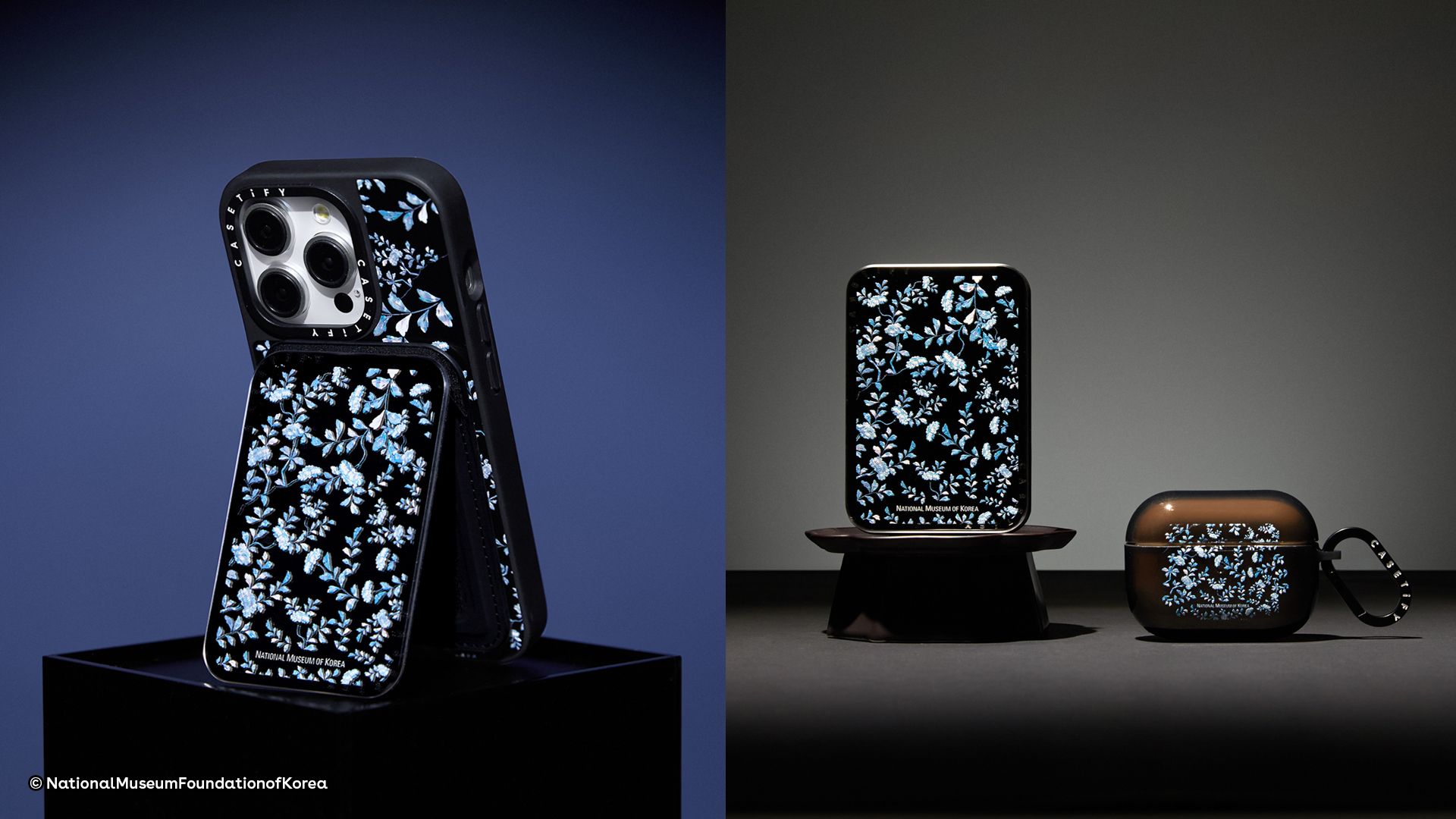 Mirror iPhone 16 Pro Case MagSafe Compatible - NMK Blue Nacre Case