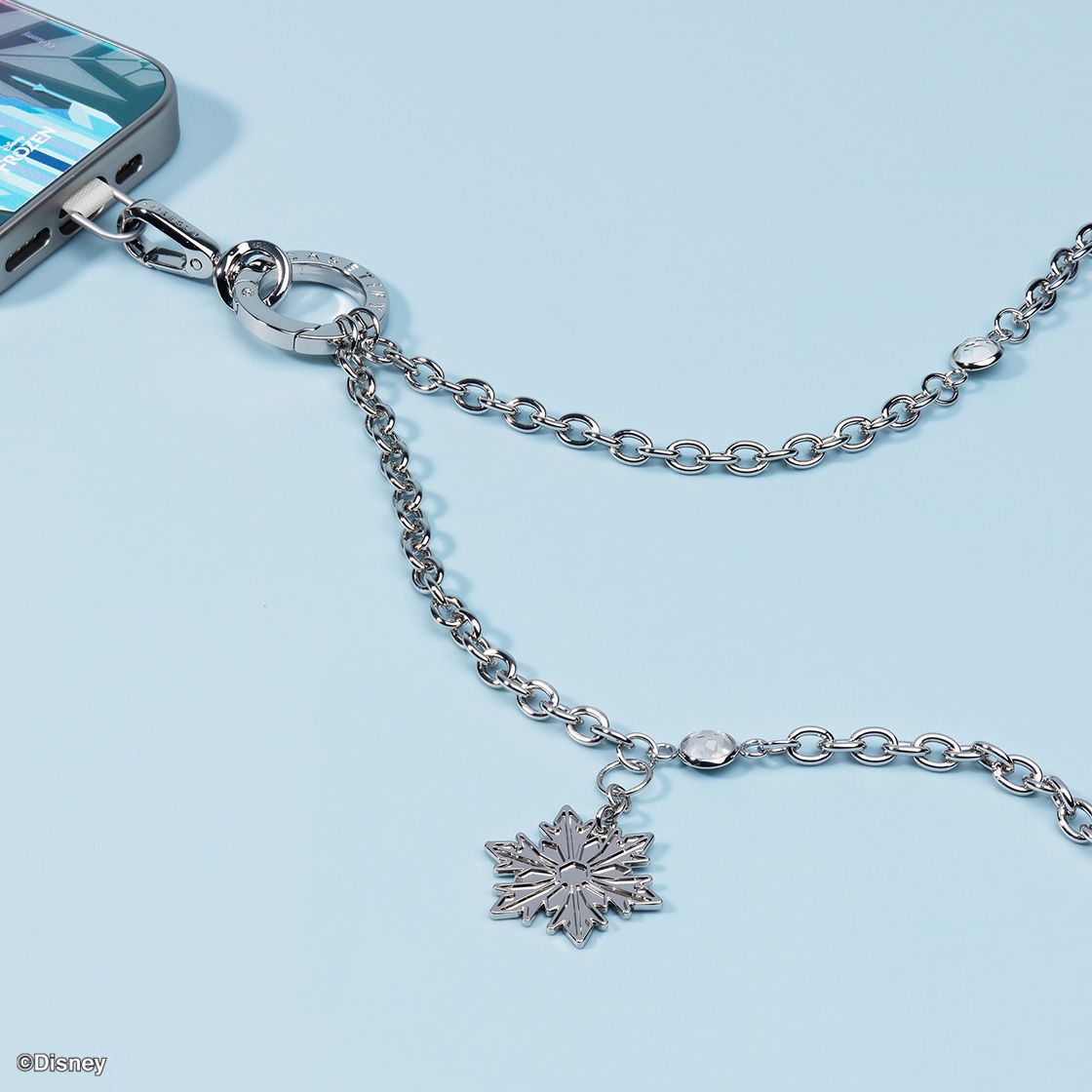 Frozen Metal Rhinestone Cross-body Strap