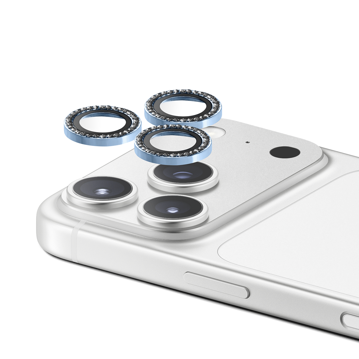 Camera Lens Gem - Soft Blue