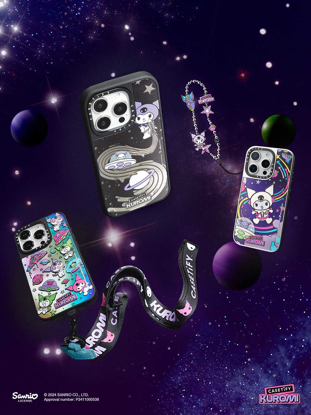 Bounce iPhone 16 Pro Max Case MagSafe Compatible - Kuromi Cosmic Astronaut Case