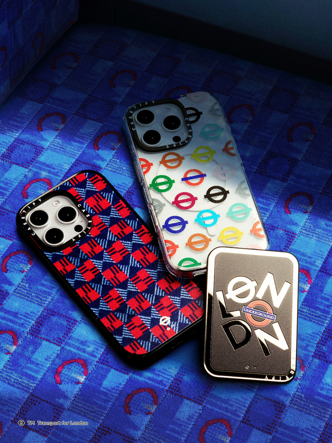 Impact Ring Stand iPhone 16 Pro Max Case MagSafe Compatible - London Underground Pattern Phone Case