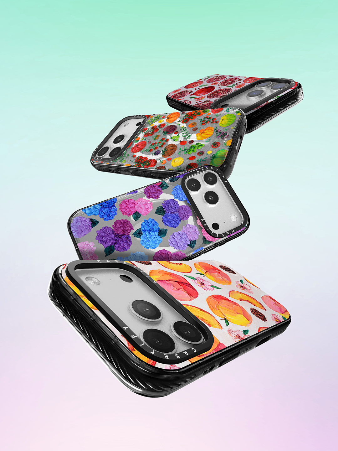 Impact Clear iPhone 16 Pro Max Case MagSafe Compatible - Pansy Garden