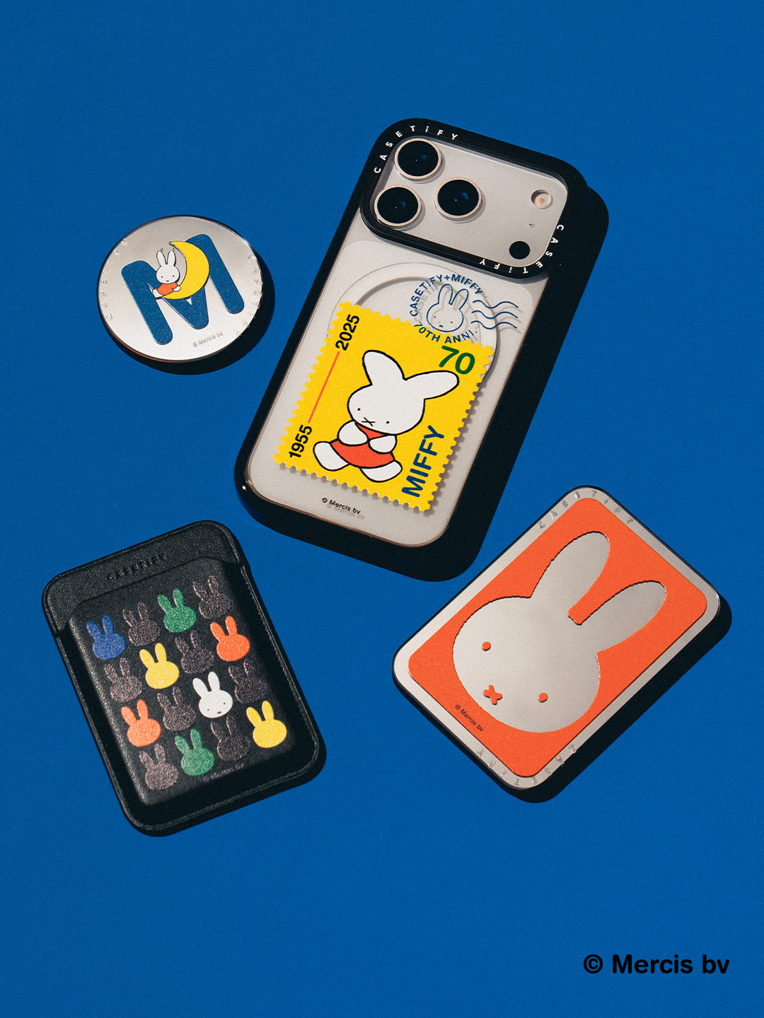 Impact iPhone 17 Pro Max Case MagSafe Compatible - Miffy Postage Collage Sticker Case (Clear)