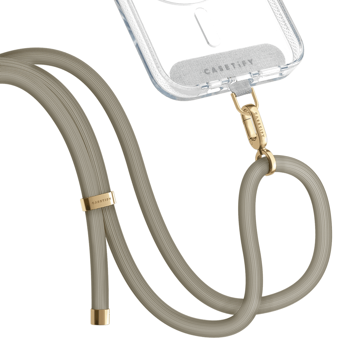 Rope Cross-body Strap - Charcoal Gold (8mm)