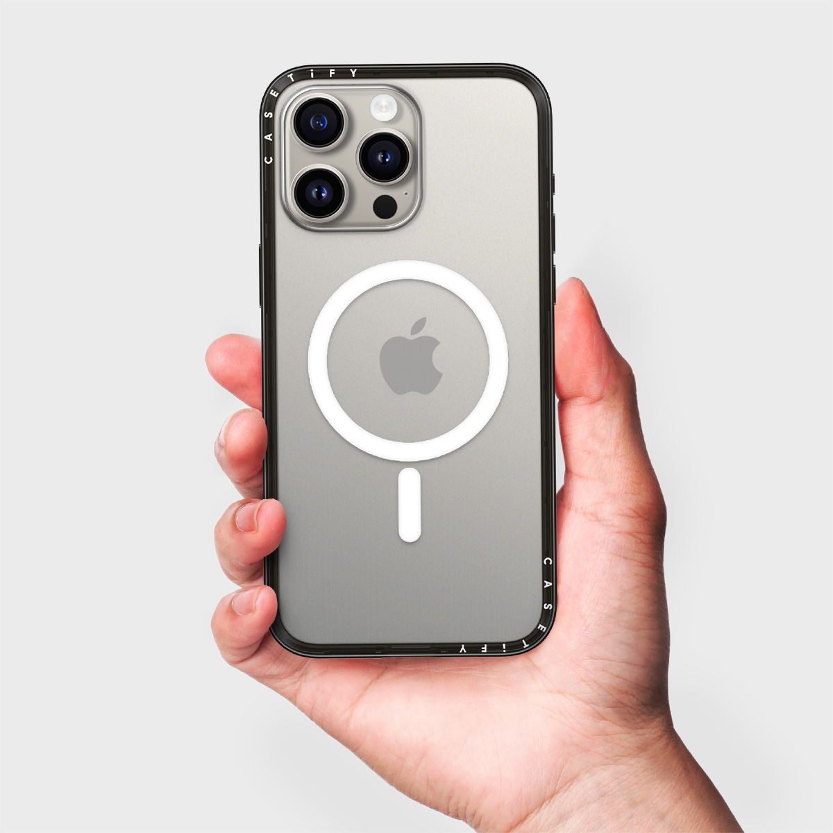 Compact iPhone 15 Pro Max Case MagSafe Compatible - monochrome