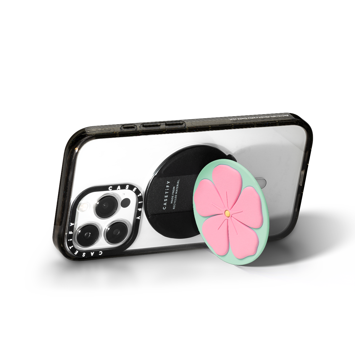 CASETiFY Snappy グリップスタンド Blush Breeze Snappy Flower Grip Stand MagSafe Compatible Snappy Flower Grip Stand - Blush Breeze casetify New iPhone CASETiFY Snappy グリップスタンド Blush Breeze Snappy Flower Grip Stand MagSafe Compatible Snappy Flower Grip Stand - Blush Breeze casetify New iPhone