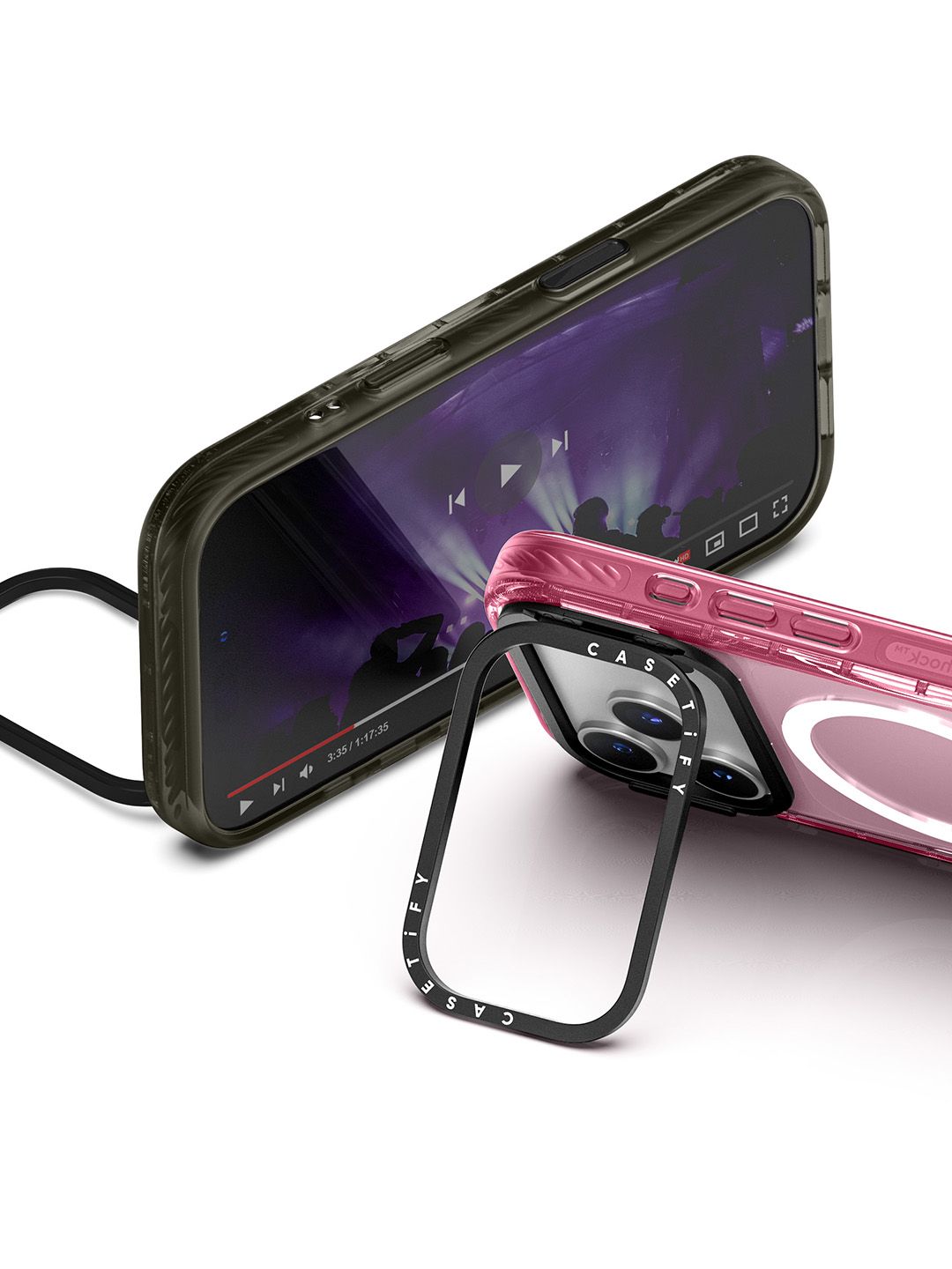 Impact Ring Stand iPhone 17 Pro Case MagSafe Compatible - MEOW! MEOW! MEOW!