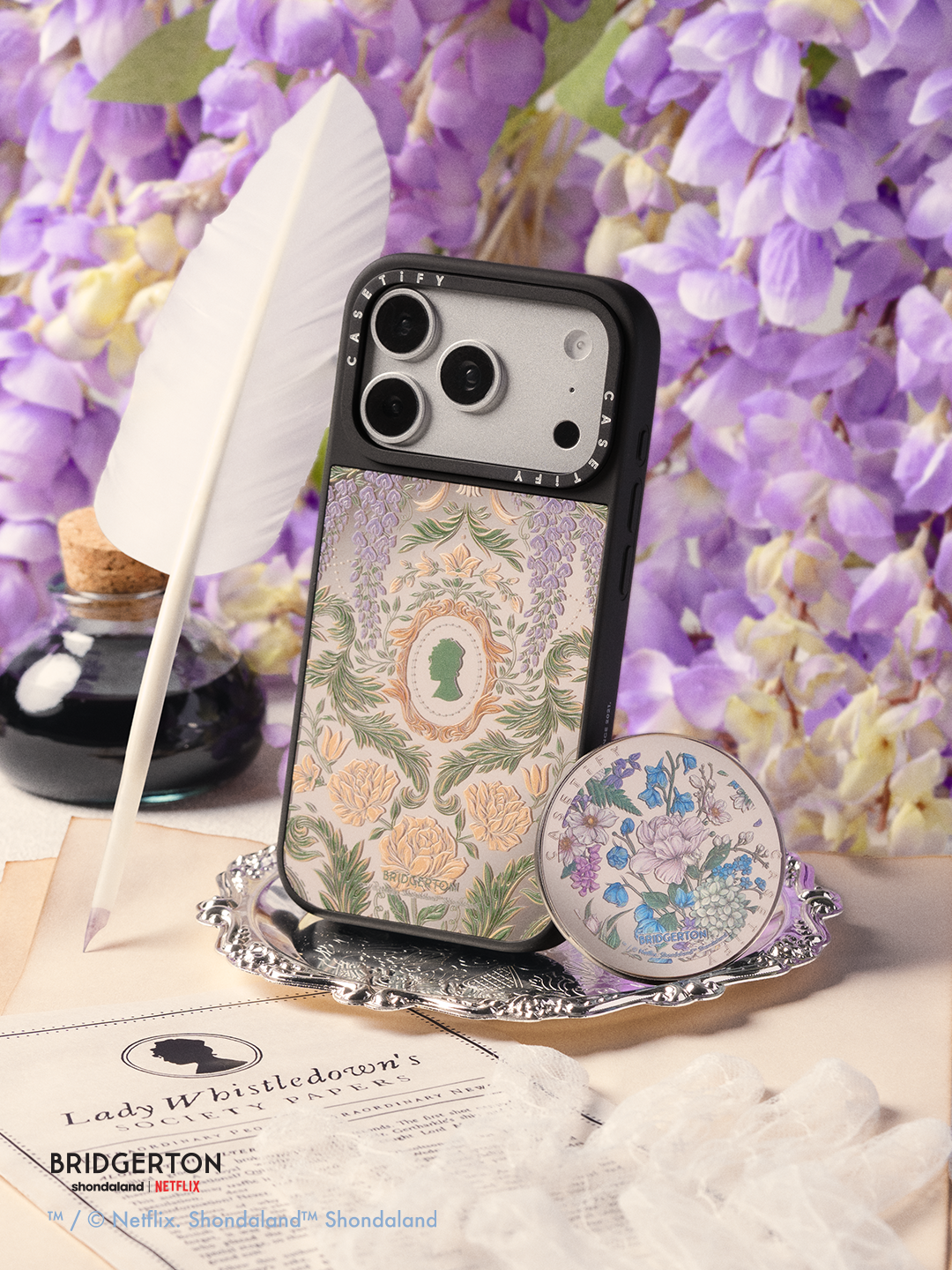 Impact iPhone 15 Case MagSafe Compatible - Bridgerton Tolie Pattern Case