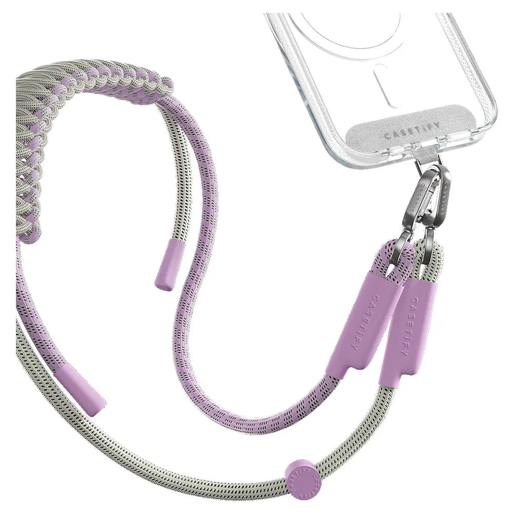 Rope Cross-body Strap - Lilac/ Sage (Double End)